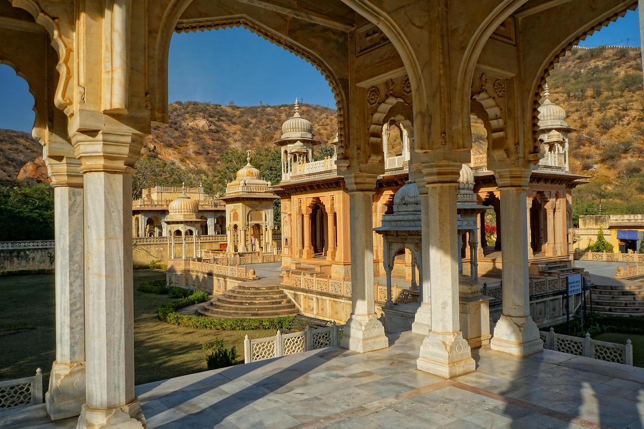 gaitore ki chhatriyan, india, jaipur, architecture, pillar, travel, building, old, tourism, bow, monument, temple, historical, jaipur, jaipur, jaipur, jaipur, jaipur